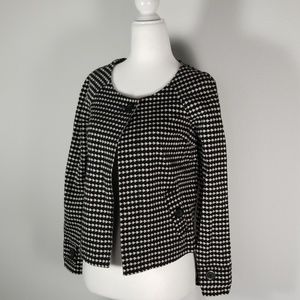 Ann Taylor Loft Black & White Cape - Preloved